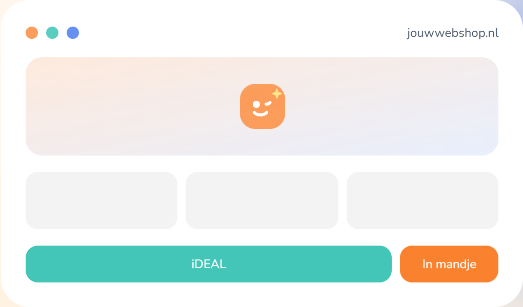Voorbeeld van een webshop laten maken (jouwwebshop.nl) met productkaarten, iDEAL-betaling en winkelmandje